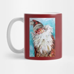 Sweet Cheeks the Salmon Faverolle Hen Mug